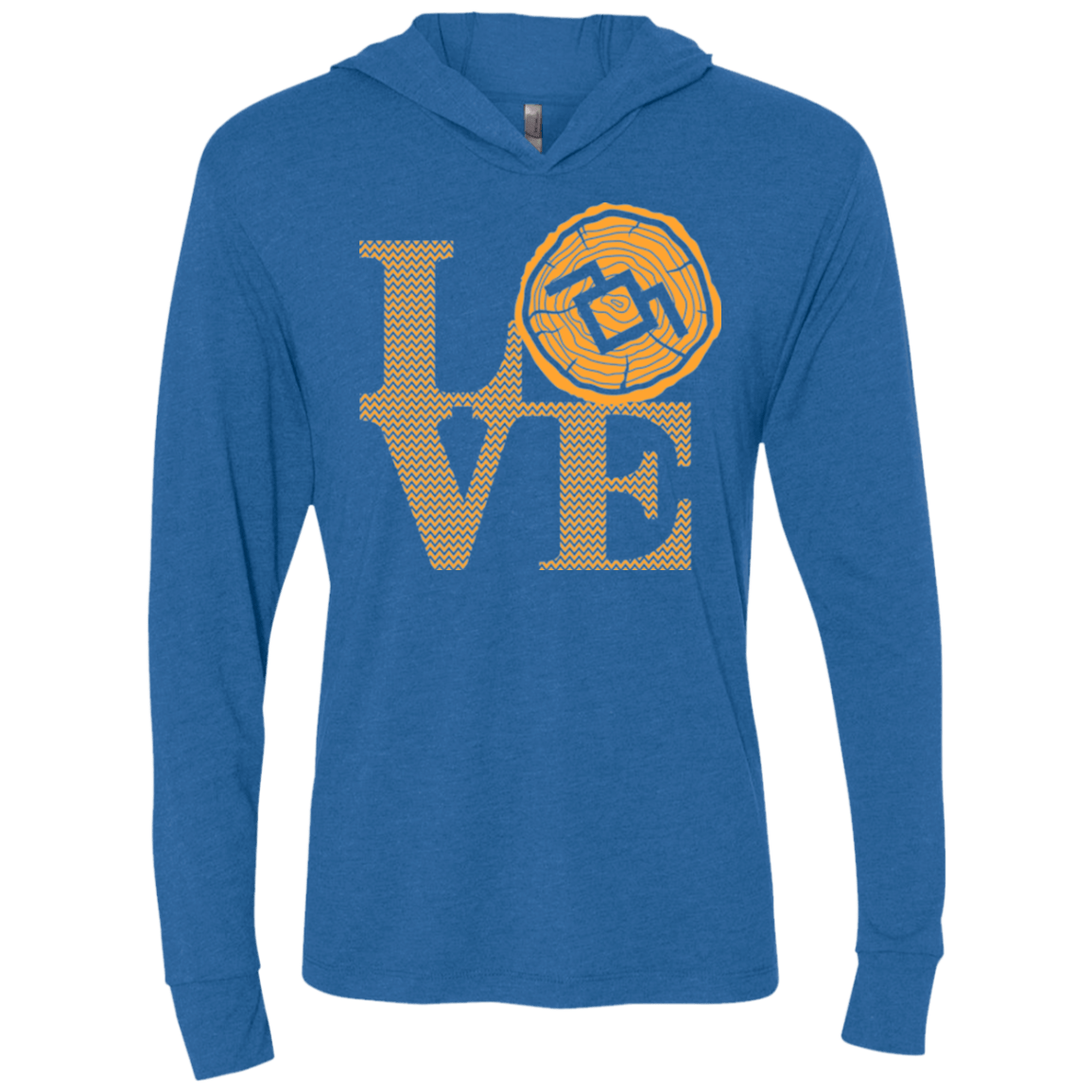 T-Shirts Vintage Royal / X-Small LOVE TWIN PEAKS Triblend Long Sleeve Hoodie Tee