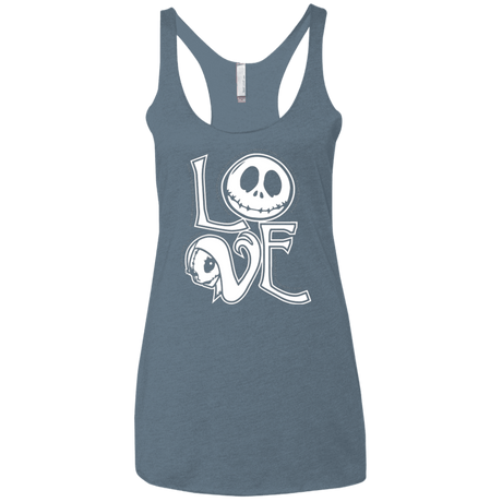 T-Shirts Indigo / X-Small Love Women's Triblend Racerback Tank