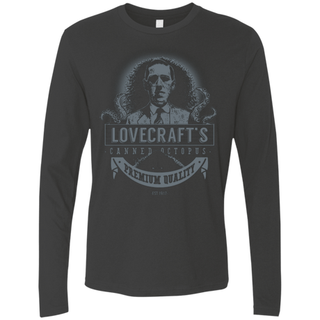 T-Shirts Heavy Metal / Small Lovecraft Canned Octopus Men's Premium Long Sleeve