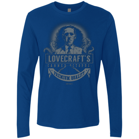 T-Shirts Royal / Small Lovecraft Canned Octopus Men's Premium Long Sleeve