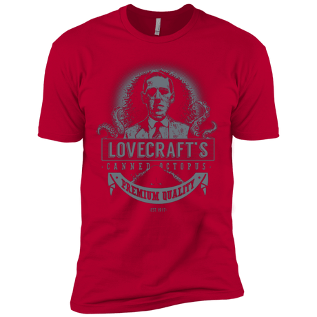 T-Shirts Red / X-Small Lovecraft Canned Octopus Men's Premium T-Shirt