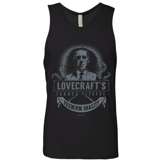T-Shirts Black / Small Lovecraft Canned Octopus Men's Premium Tank Top