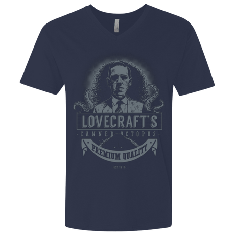 T-Shirts Midnight Navy / X-Small Lovecraft Canned Octopus Men's Premium V-Neck