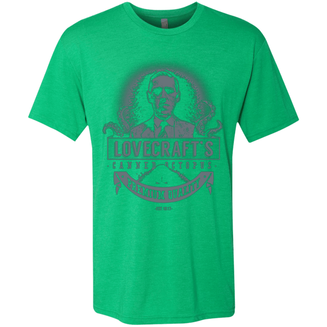 T-Shirts Envy / Small Lovecraft Canned Octopus Men's Triblend T-Shirt