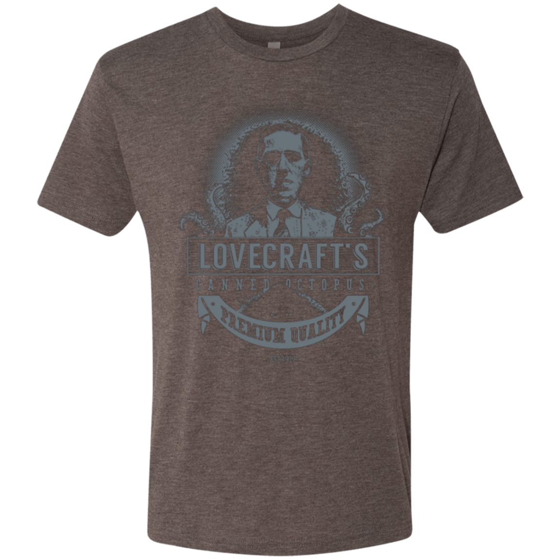 T-Shirts Macchiato / Small Lovecraft Canned Octopus Men's Triblend T-Shirt