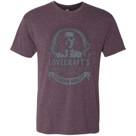 T-Shirts Vintage Purple / Small Lovecraft Canned Octopus Men's Triblend T-Shirt