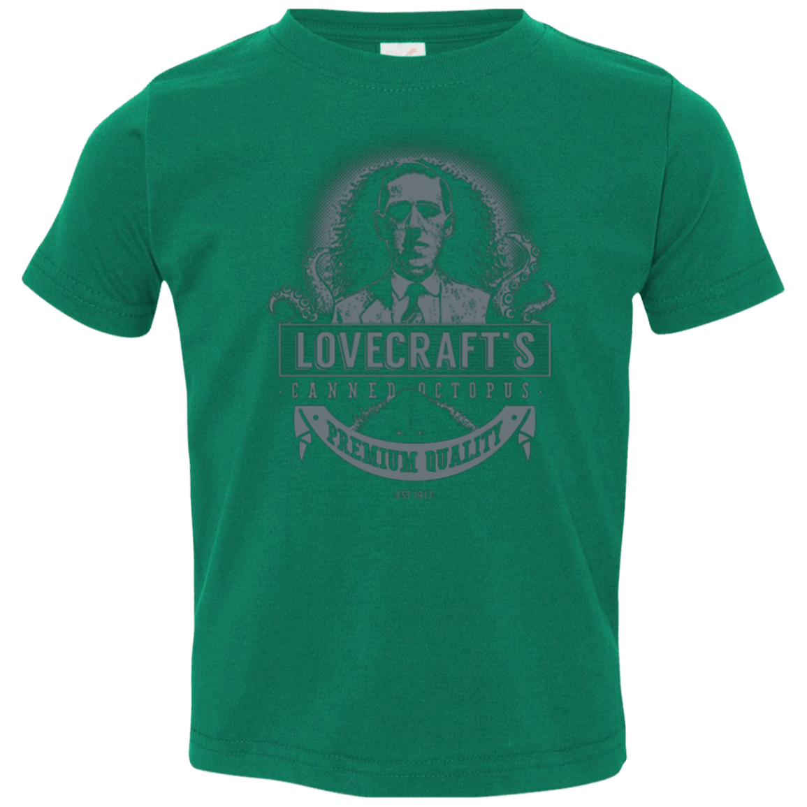 T-Shirts Kelly / 2T Lovecraft Canned Octopus Toddler Premium T-Shirt