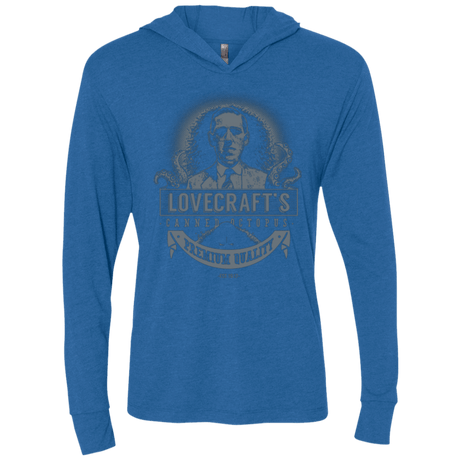 T-Shirts Vintage Royal / X-Small Lovecraft Canned Octopus Triblend Long Sleeve Hoodie Tee