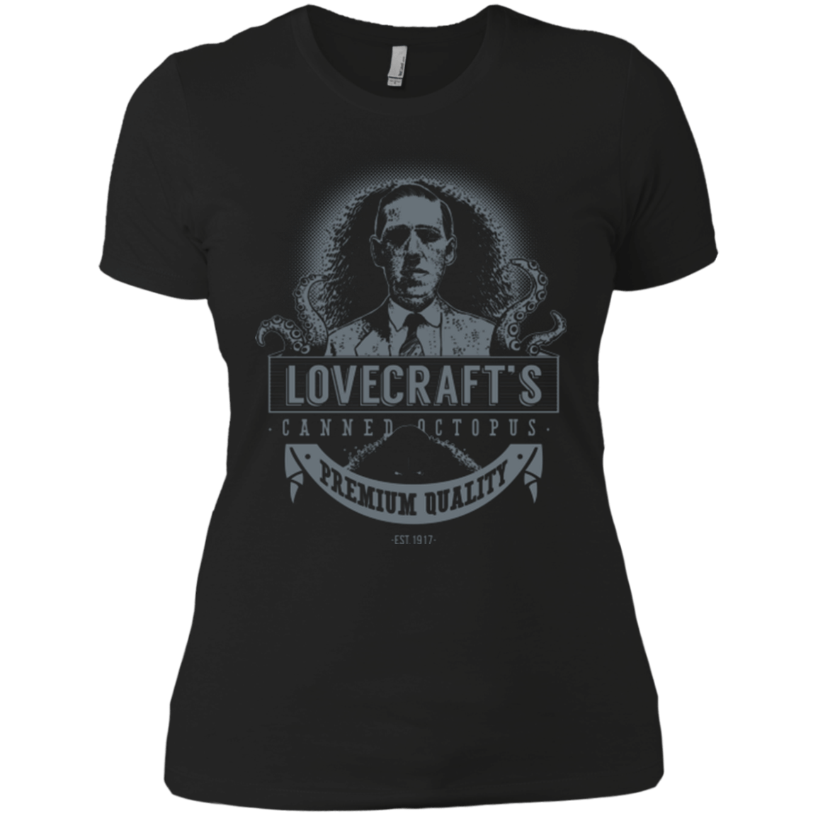 T-Shirts Black / X-Small Lovecraft Canned Octopus Women's Premium T-Shirt