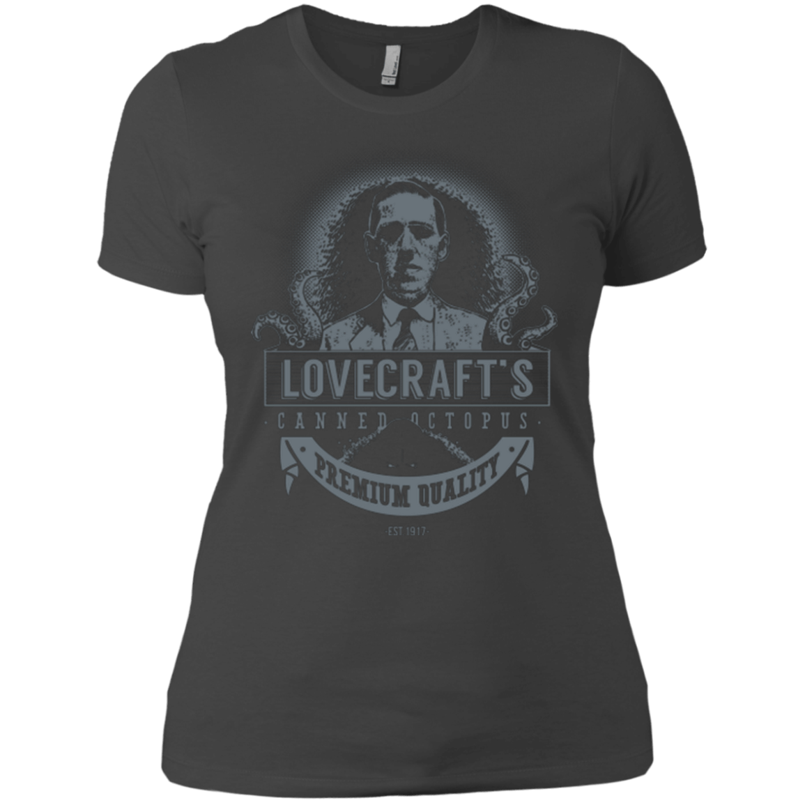 T-Shirts Heavy Metal / X-Small Lovecraft Canned Octopus Women's Premium T-Shirt