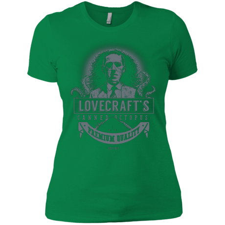 T-Shirts Kelly Green / X-Small Lovecraft Canned Octopus Women's Premium T-Shirt
