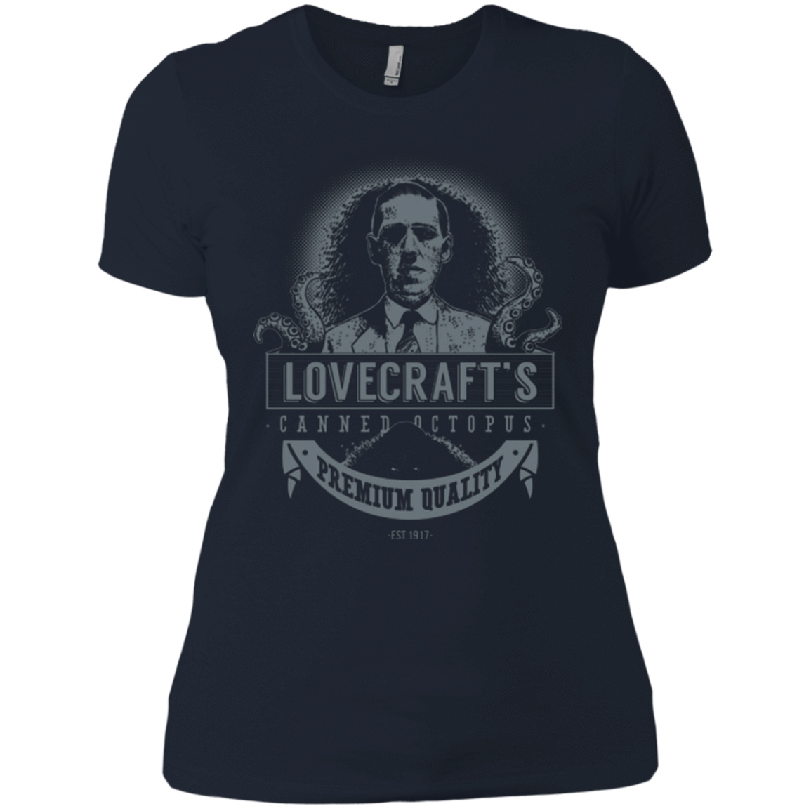 T-Shirts Midnight Navy / X-Small Lovecraft Canned Octopus Women's Premium T-Shirt