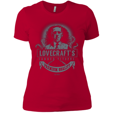 T-Shirts Red / X-Small Lovecraft Canned Octopus Women's Premium T-Shirt