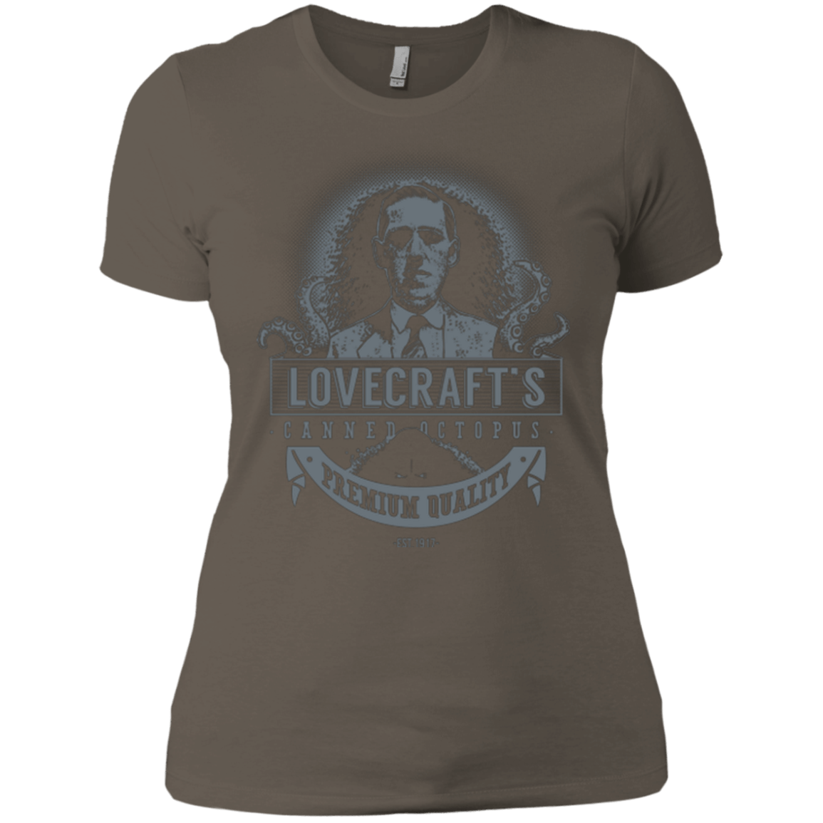 T-Shirts Warm Grey / X-Small Lovecraft Canned Octopus Women's Premium T-Shirt
