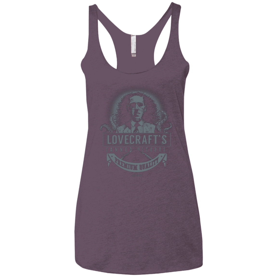 T-Shirts Vintage Purple / X-Small Lovecraft Canned Octopus Women's Triblend Racerback Tank
