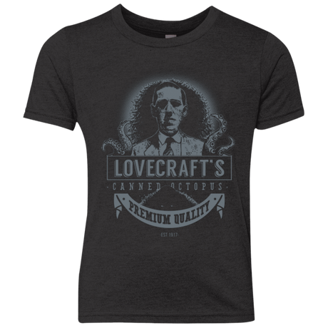 T-Shirts Vintage Black / YXS Lovecraft Canned Octopus Youth Triblend T-Shirt