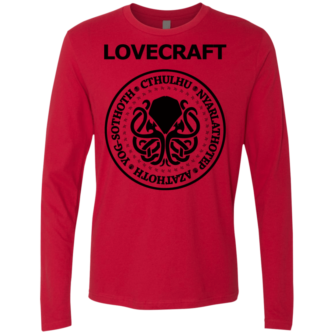 T-Shirts Red / S Lovecraft Men's Premium Long Sleeve