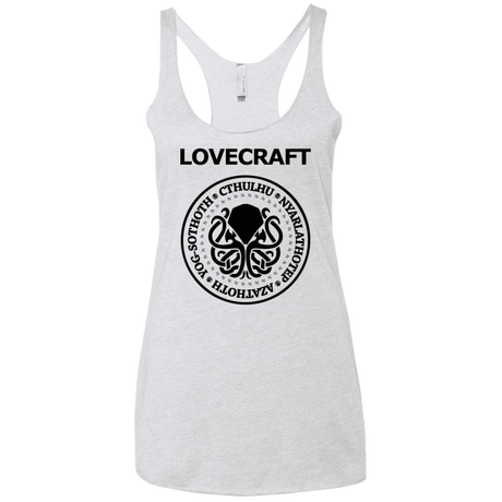 T-Shirts Heather White / X-Small Lovecraft Women's Triblend Racerback Tank