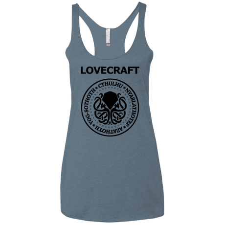 T-Shirts Indigo / X-Small Lovecraft Women's Triblend Racerback Tank