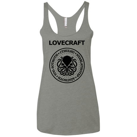 T-Shirts Venetian Grey / X-Small Lovecraft Women's Triblend Racerback Tank