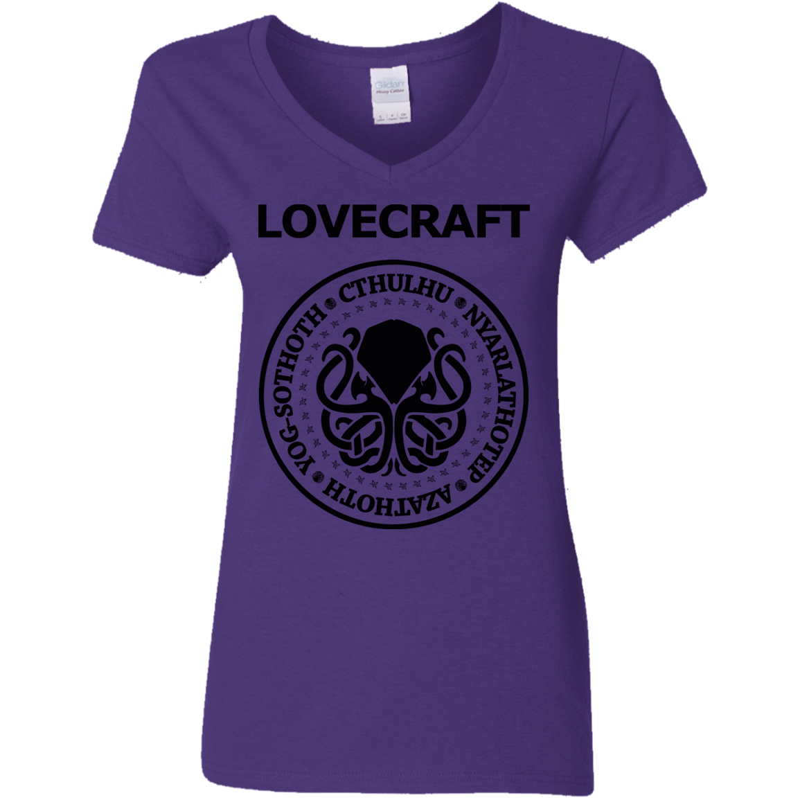 T-Shirts Purple / S Lovecraft Women's V-Neck T-Shirt