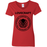 T-Shirts Red / S Lovecraft Women's V-Neck T-Shirt