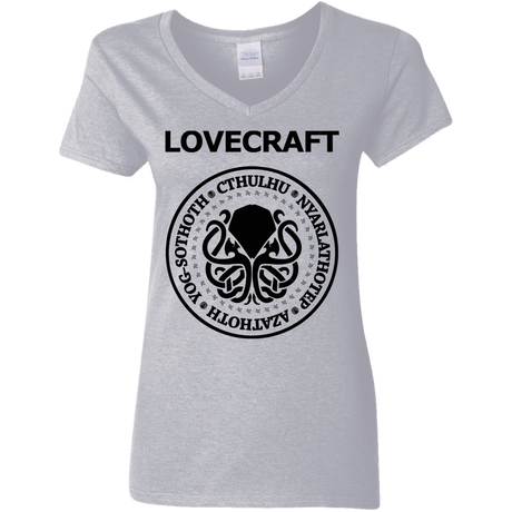 T-Shirts Sport Grey / S Lovecraft Women's V-Neck T-Shirt