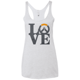 T-Shirts Heather White / X-Small Loverwatch Women's Triblend Racerback Tank