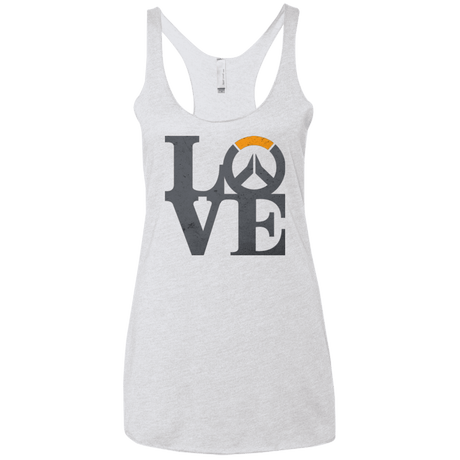 T-Shirts Heather White / X-Small Loverwatch Women's Triblend Racerback Tank