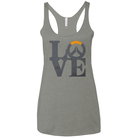 T-Shirts Venetian Grey / X-Small Loverwatch Women's Triblend Racerback Tank