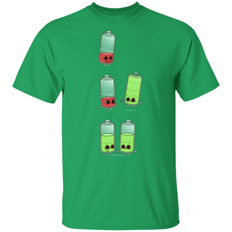 T-Shirts Irish Green / YXS Low Battery Youth T-Shirt