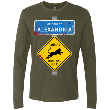 T-Shirts Military Green / Small Low Flying Tigers Men's Premium Long Sleeve