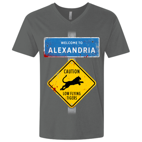 T-Shirts Heavy Metal / X-Small Low Flying Tigers Men's Premium V-Neck