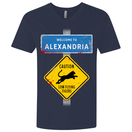 T-Shirts Midnight Navy / X-Small Low Flying Tigers Men's Premium V-Neck