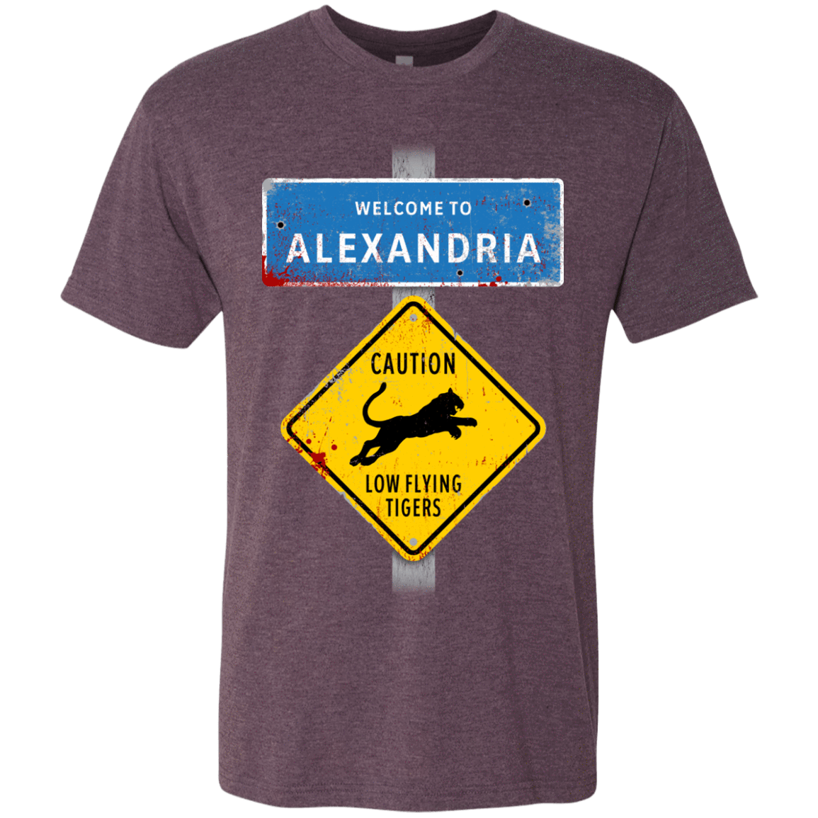 T-Shirts Vintage Purple / Small Low Flying Tigers Men's Triblend T-Shirt