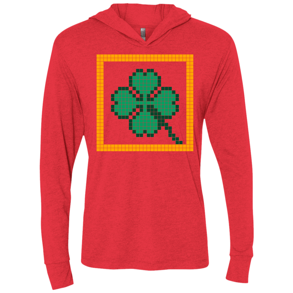 T-Shirts Vintage Red / X-Small Low Resolution Irish Triblend Long Sleeve Hoodie Tee
