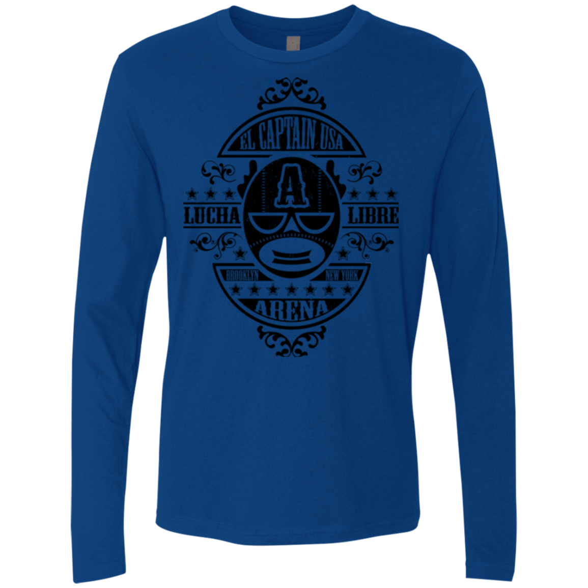 T-Shirts Royal / Small Lucha Captain Men's Premium Long Sleeve