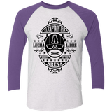 T-Shirts Heather White/Purple Rush / X-Small Lucha Captain Men's Triblend 3/4 Sleeve