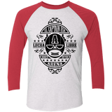 T-Shirts Heather White/Vintage Red / X-Small Lucha Captain Men's Triblend 3/4 Sleeve