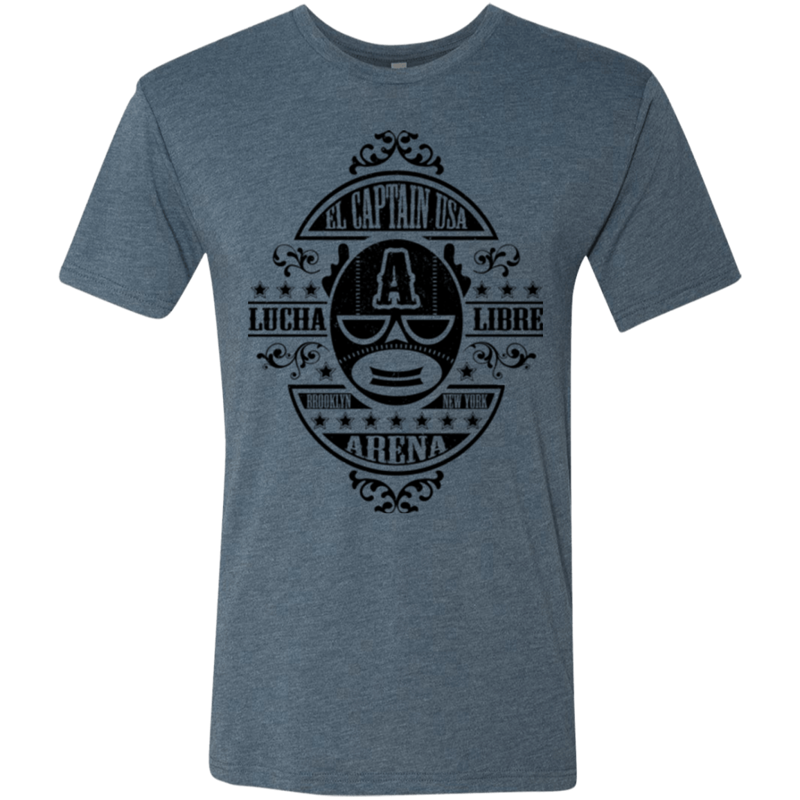 T-Shirts Indigo / Small Lucha Captain Men's Triblend T-Shirt