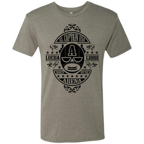 T-Shirts Venetian Grey / Small Lucha Captain Men's Triblend T-Shirt