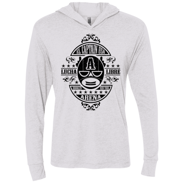 T-Shirts Heather White / X-Small Lucha Captain Triblend Long Sleeve Hoodie Tee