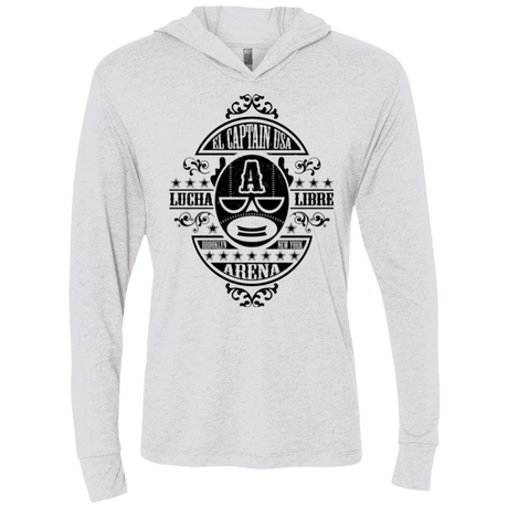 T-Shirts Heather White / X-Small Lucha Captain Triblend Long Sleeve Hoodie Tee