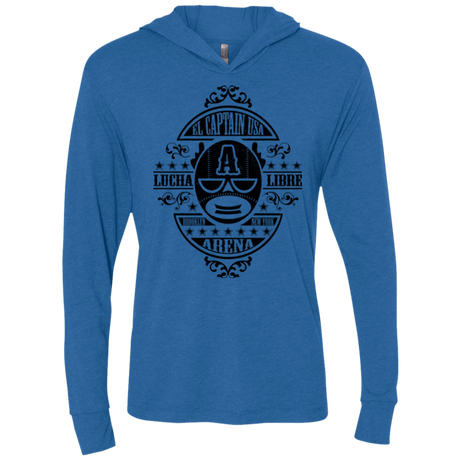 T-Shirts Vintage Royal / X-Small Lucha Captain Triblend Long Sleeve Hoodie Tee