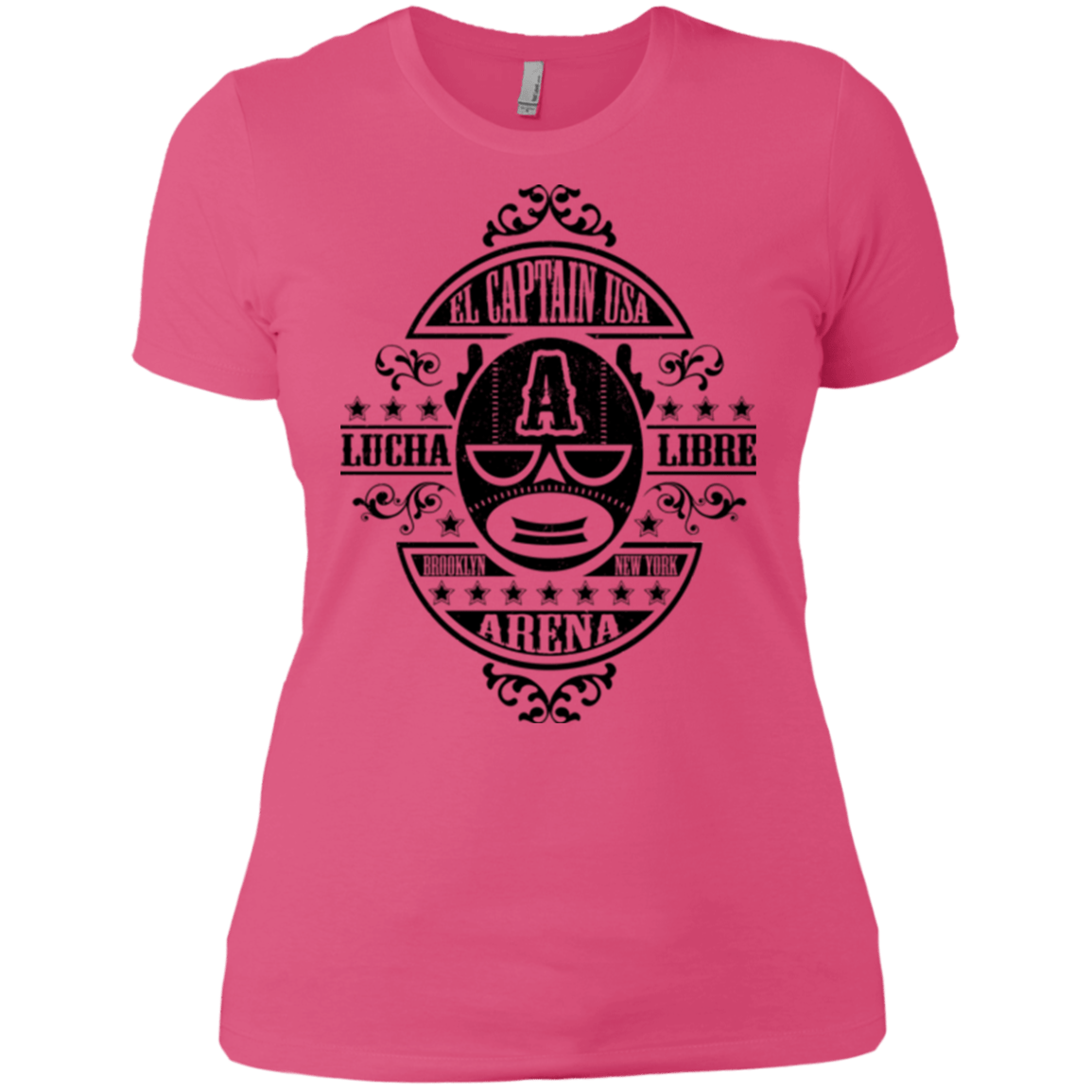 T-Shirts Hot Pink / X-Small Lucha Captain Women's Premium T-Shirt