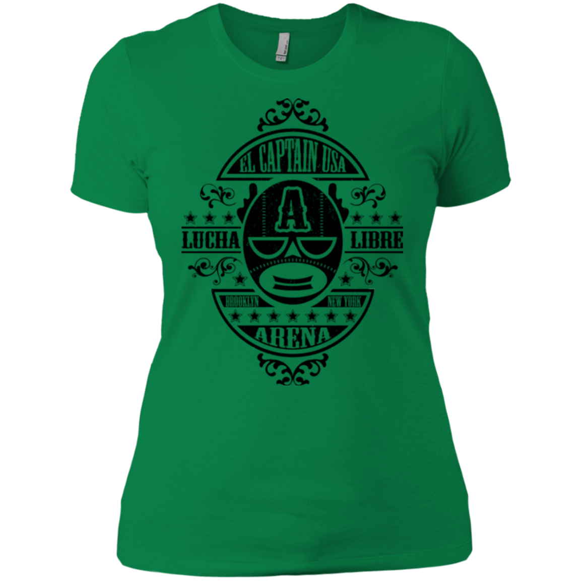 T-Shirts Kelly Green / X-Small Lucha Captain Women's Premium T-Shirt