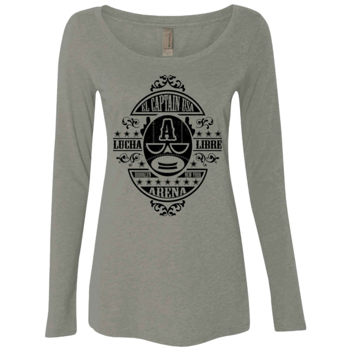 T-Shirts Venetian Grey / Small Lucha Captain Women's Triblend Long Sleeve Shirt