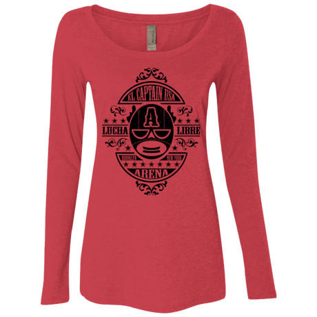 T-Shirts Vintage Red / Small Lucha Captain Women's Triblend Long Sleeve Shirt