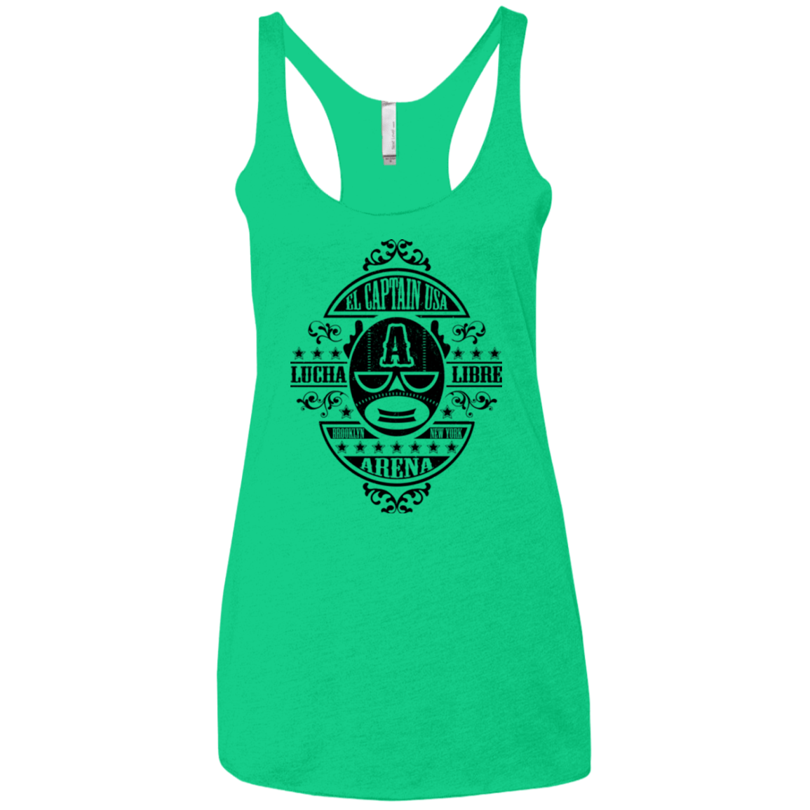 T-Shirts Envy / X-Small Lucha Captain Women's Triblend Racerback Tank