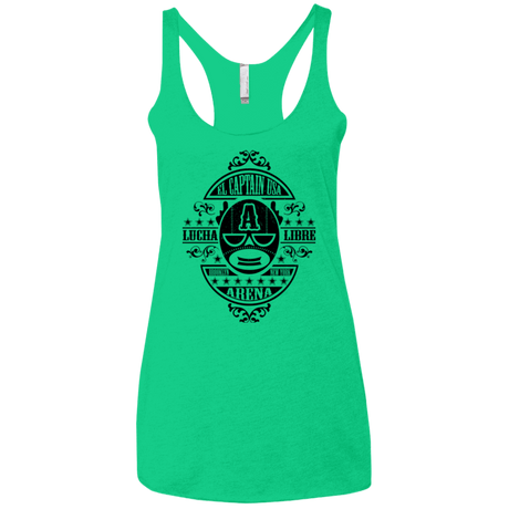 T-Shirts Envy / X-Small Lucha Captain Women's Triblend Racerback Tank